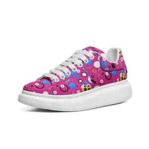 Unisex Non Slip Lace Up Leather Sneakers